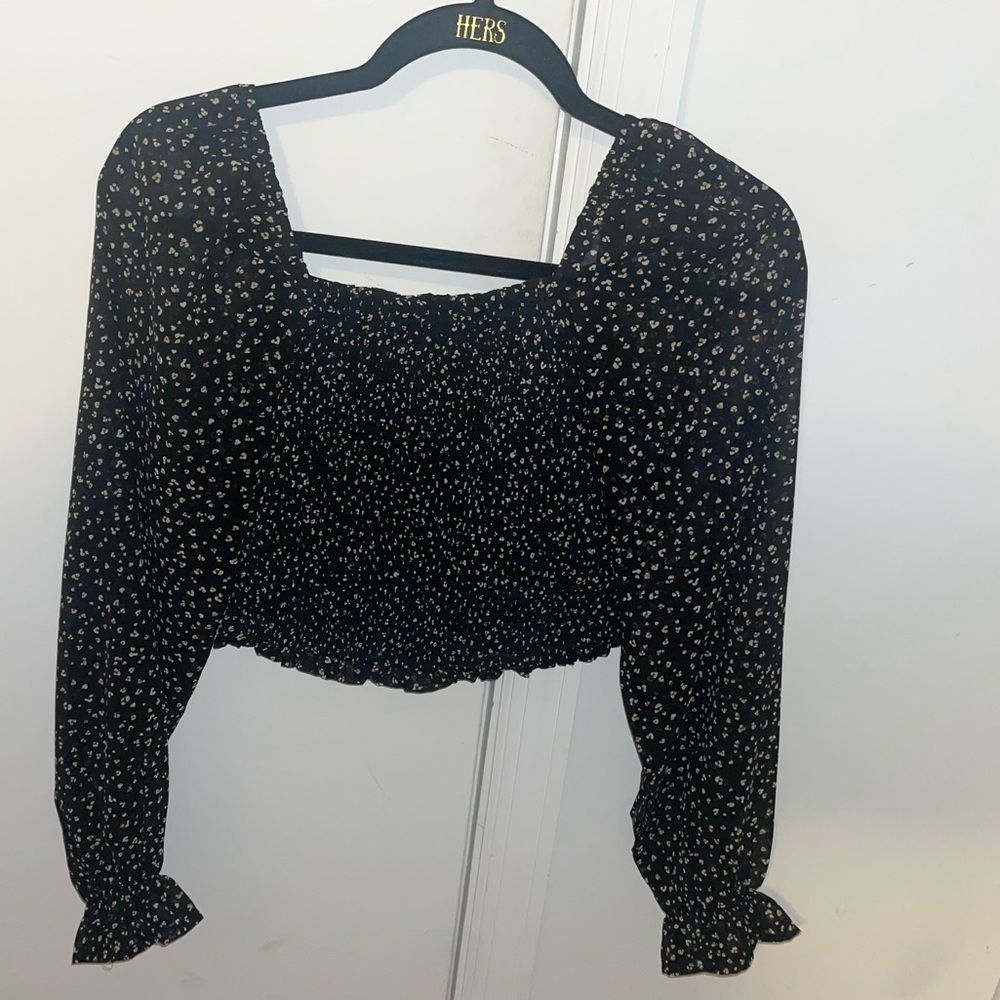 Cropped flower Longsleeve
